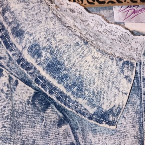 Vintage Dirty Dancing 1987 Acid washed Crop Sleeveless denim vest  small - Picture 13 of 15